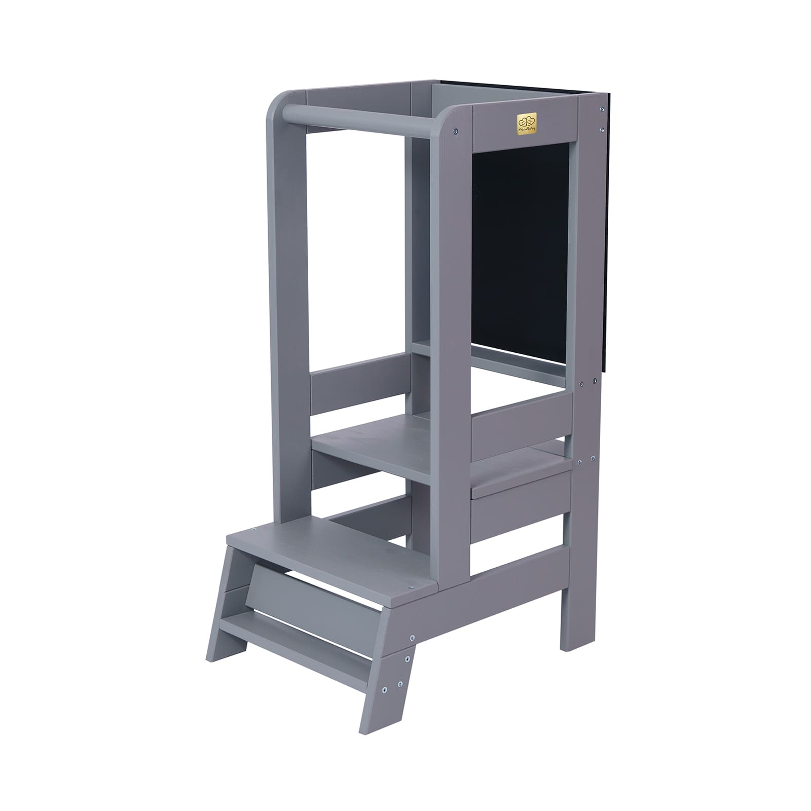 Meowbaby Wooden Kitchen Nursery Step Stool for Kids | 3 Adjustable Height