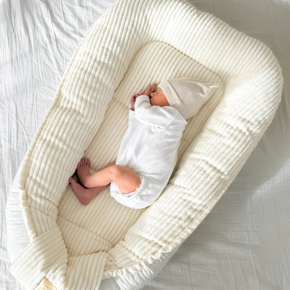 Nid d'ange, réducteur de lit pour bébé en velours Corduroy à larges côtes Aesthetic