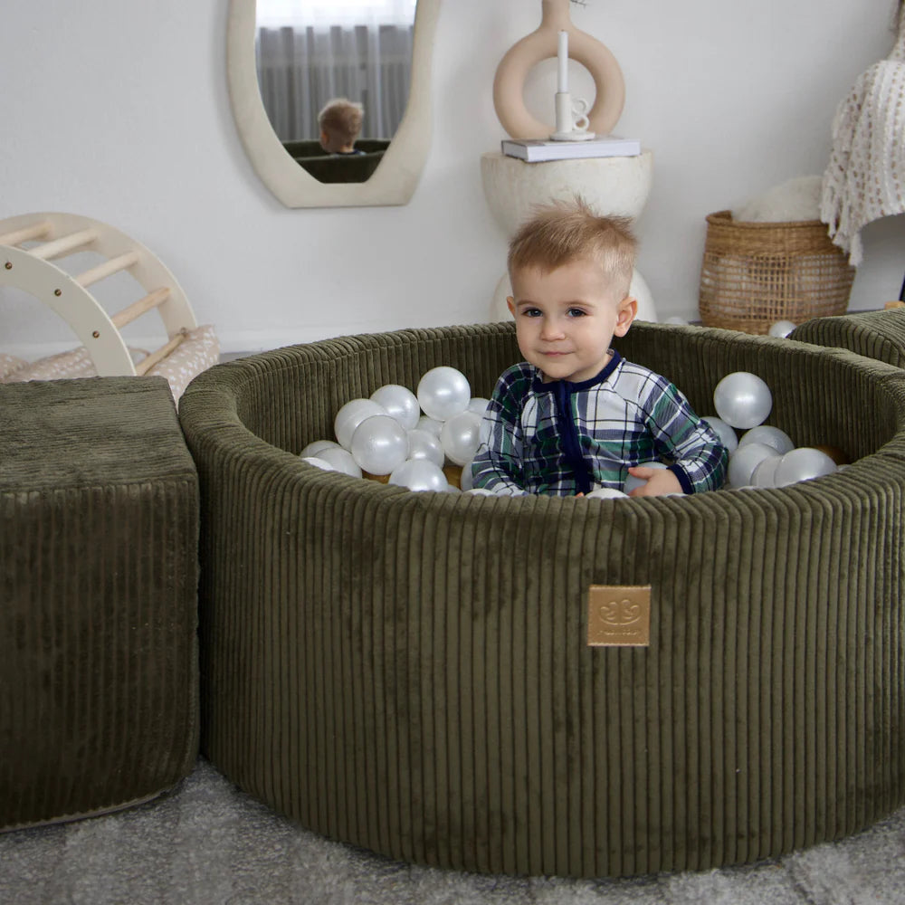 Canapé de jeu modulable Premium 160cm en velours Corduroy à larges côtes Aesthetic | 10 Pièces