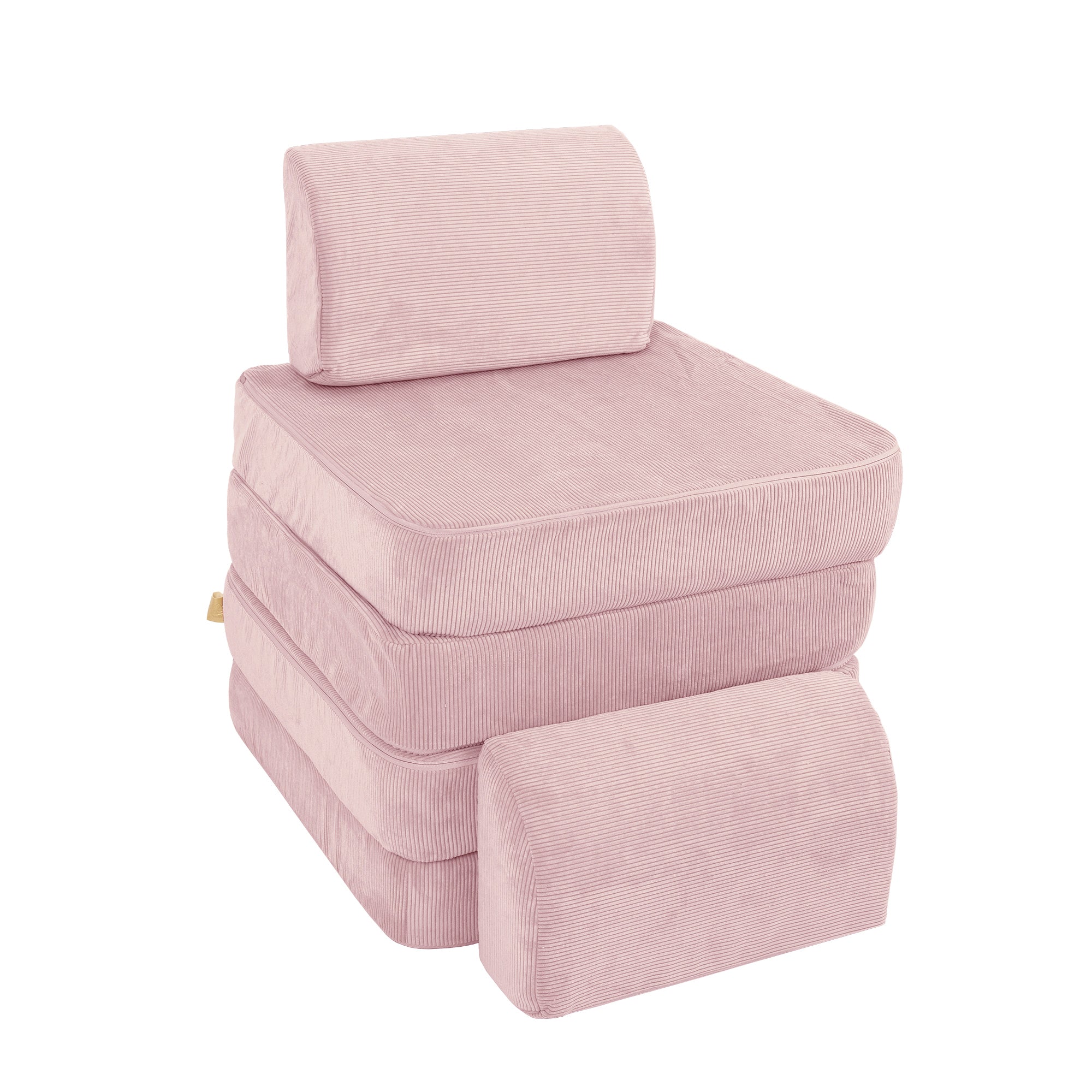 Canapé de jeu modulable Pocket 120cm en velours Corduroy à fines côtes Slimcord | 4 Pièces