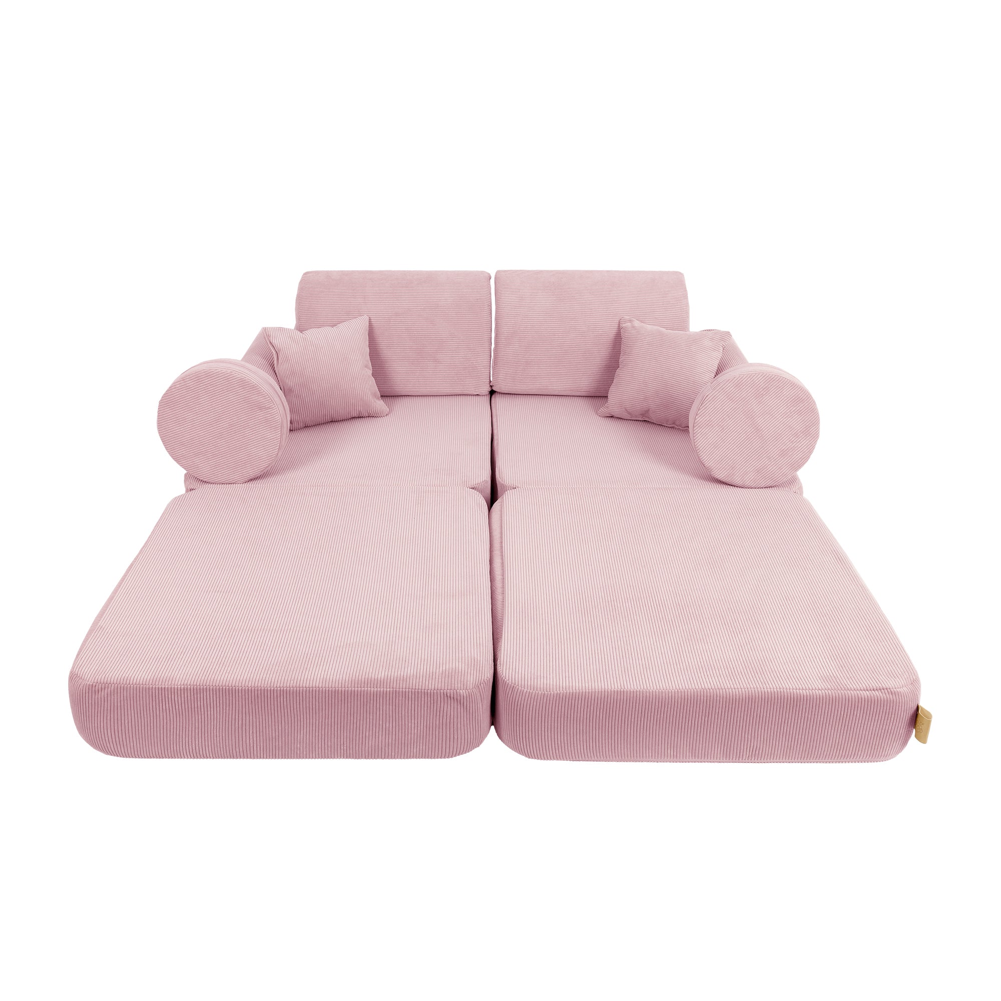 Canapé de jeu modulable Pocket 120cm en velours Corduroy à fines côtes Slimcord | 10 Pièces