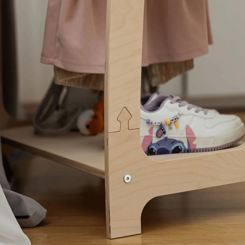 Portant à vêtements avec étagère - Soft | 2 tailles