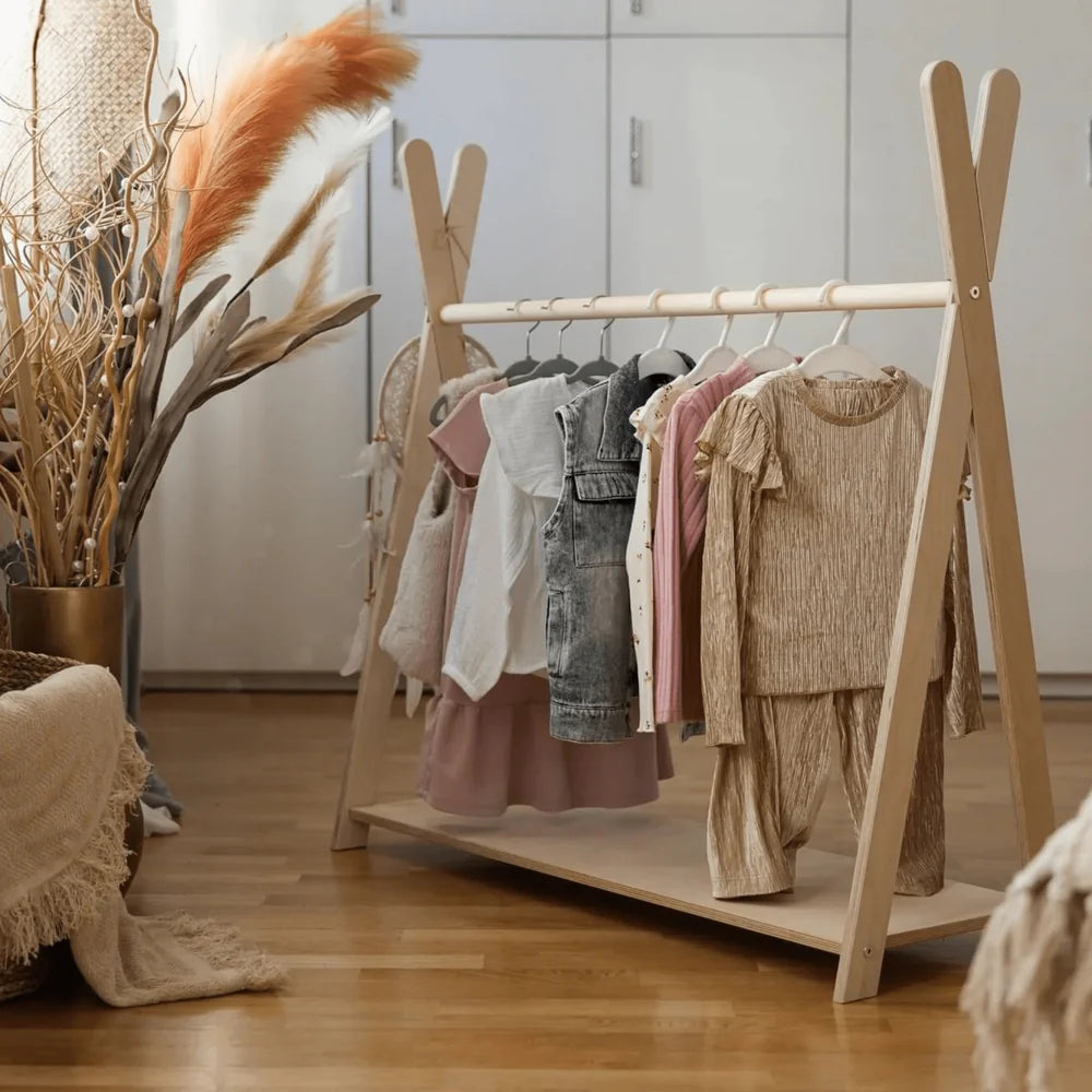 Portant à vêtements avec étagère - Soft | 2 tailles
