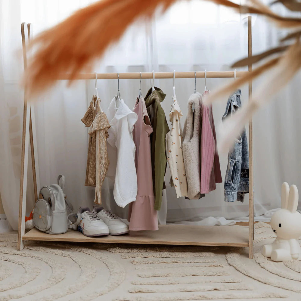 Portant à vêtements avec étagère - Tipi | 2 tailles