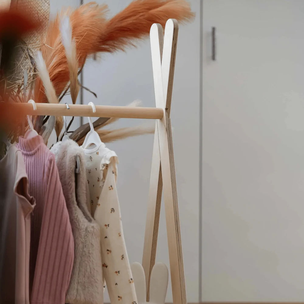 Portant à vêtements avec étagère - Tipi | 2 tailles