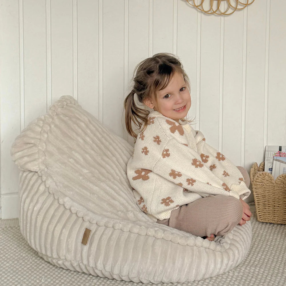 Pouf Ours en velours côtelé Churros