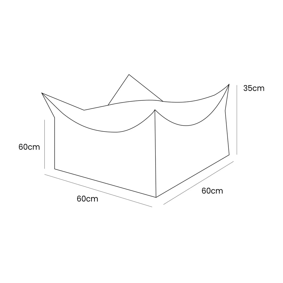 Coussin de sol carré en velours Corduroy à fines côtes Slimcord