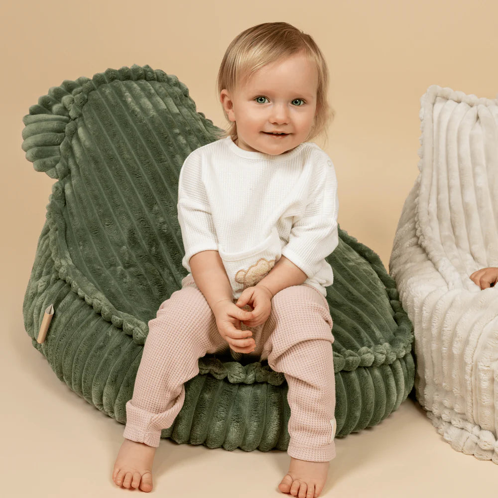 Pouf Ours en velours côtelé Churros