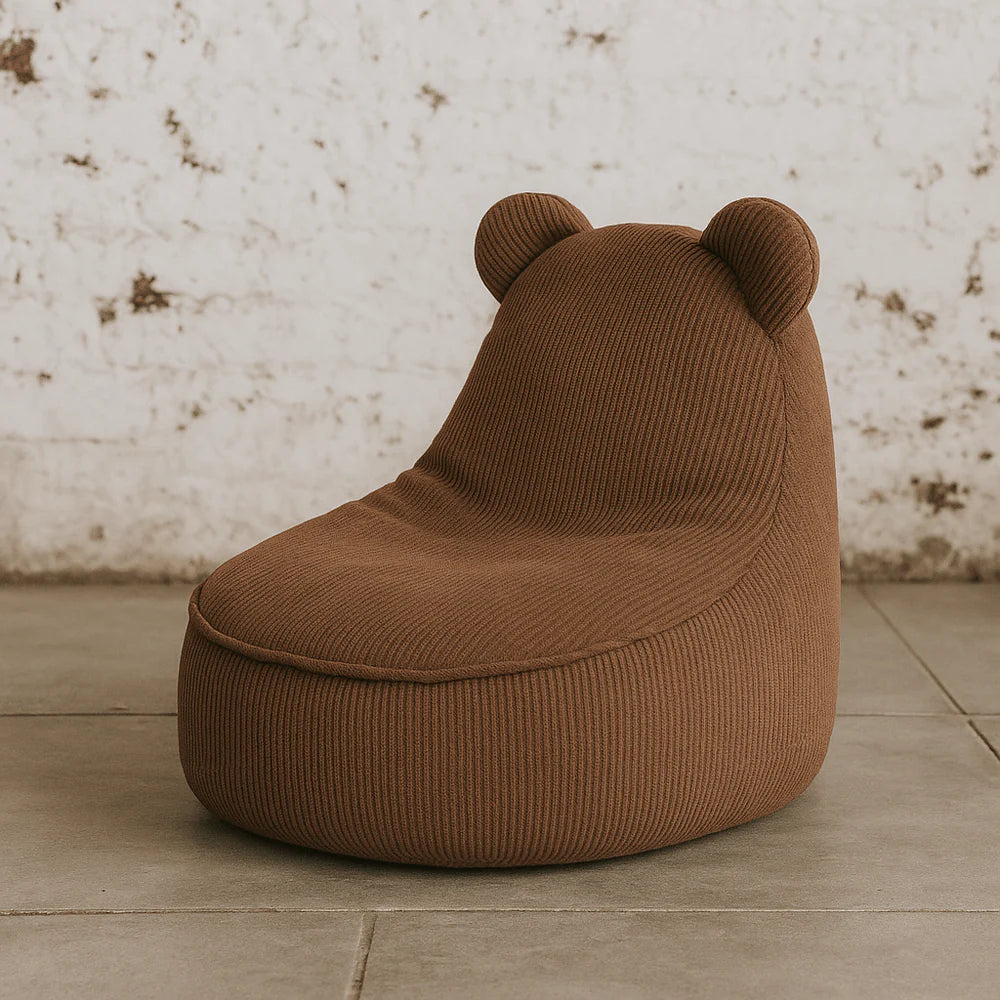 Pouf Ours en velours Corduroy à fines côtes Slimcord