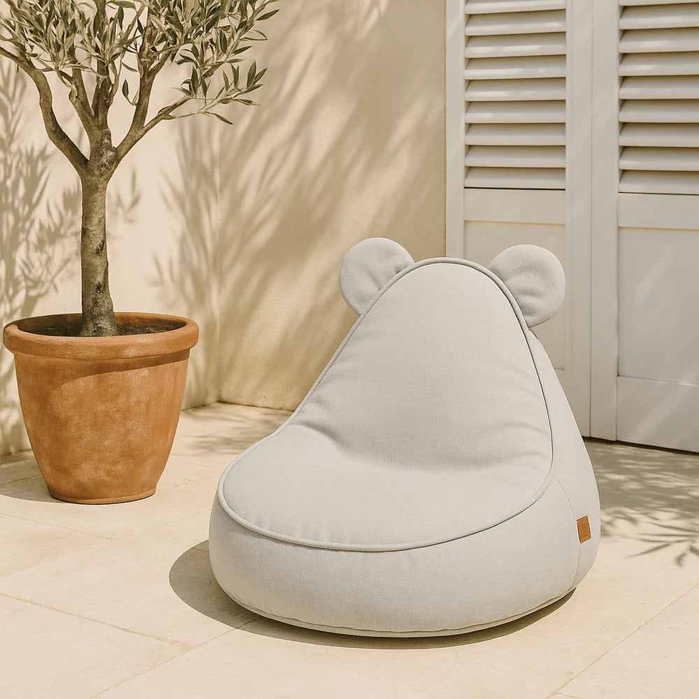 Pouf Ours d'extérieur en toile imperméable et résistante aux UV Outzy