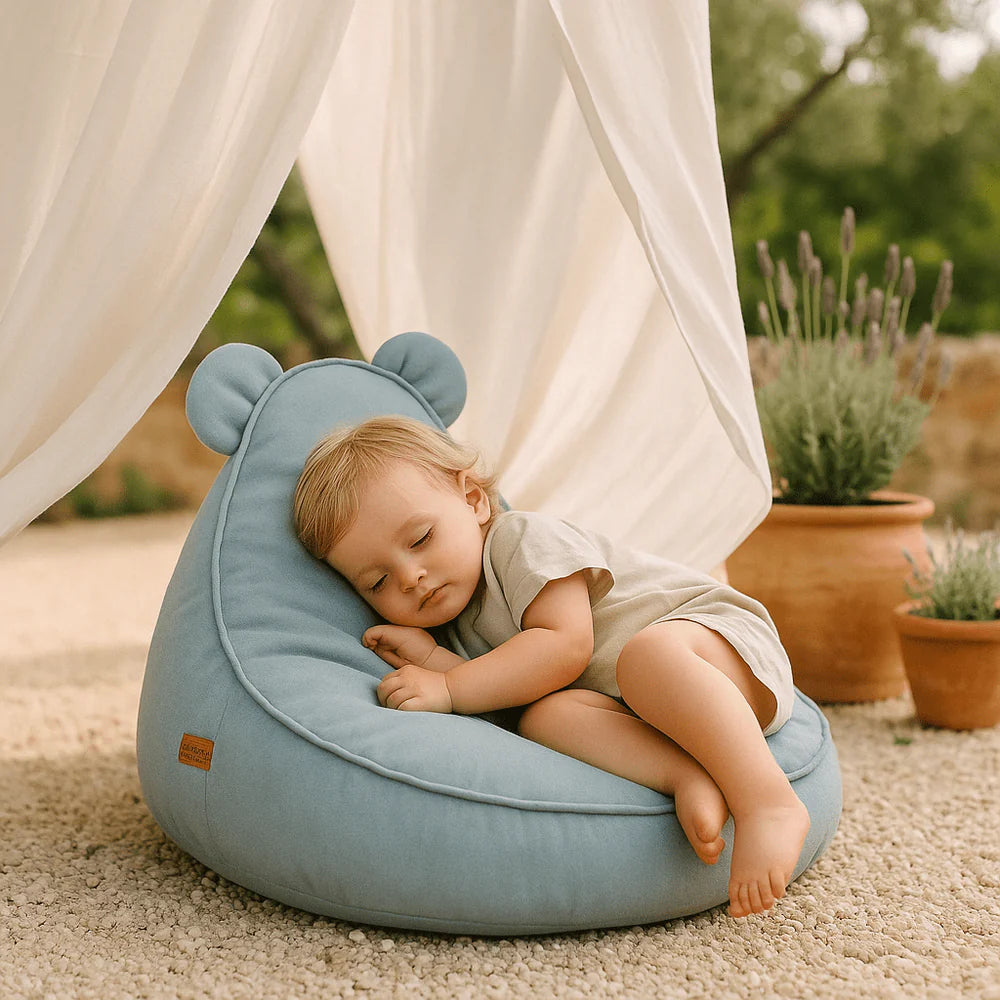 Pouf Ours d'extérieur en toile imperméable et résistante aux UV Outzy