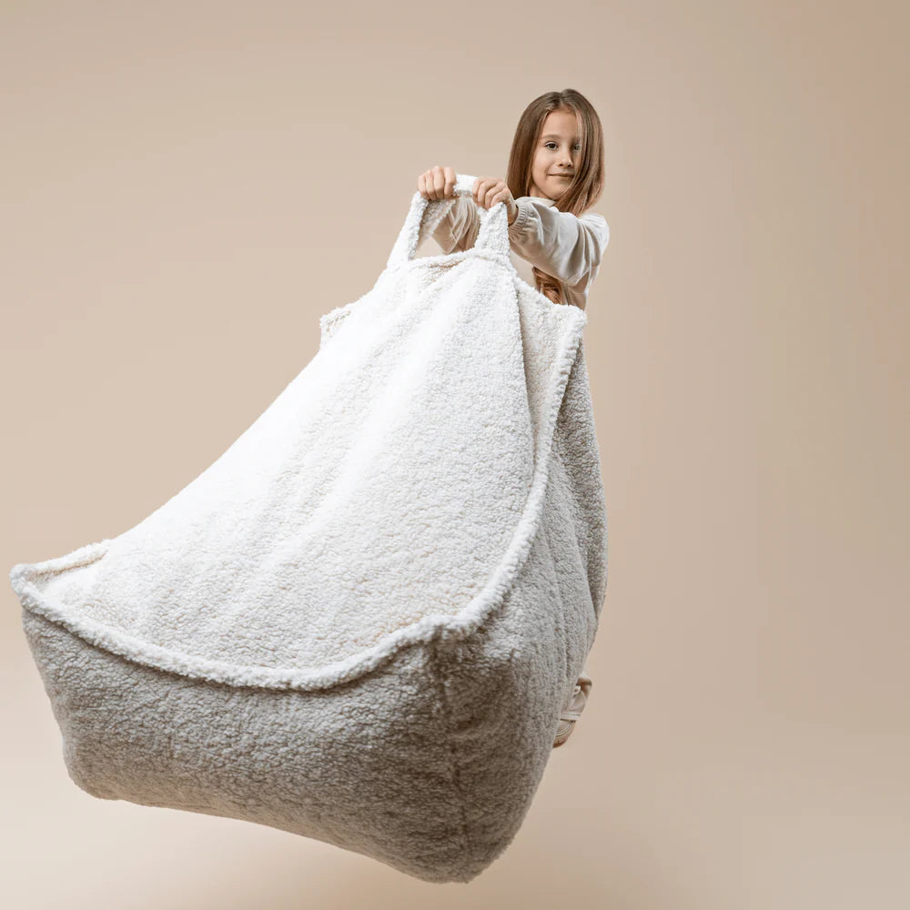 Pouf carré en peluche Bearly