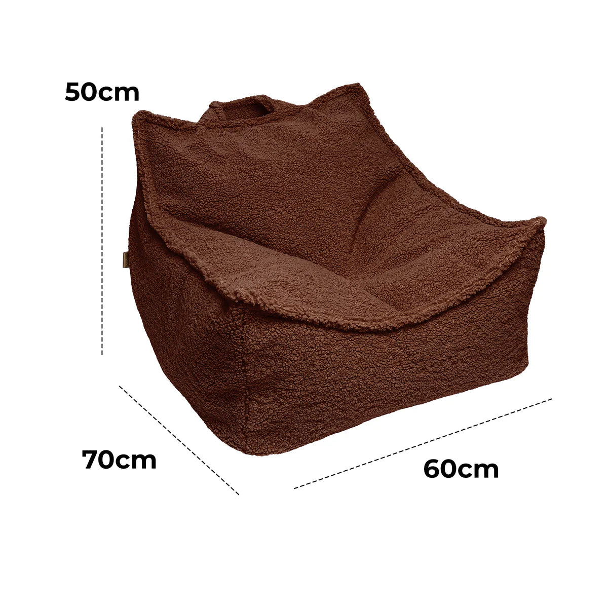Pouf carré en peluche Bearly