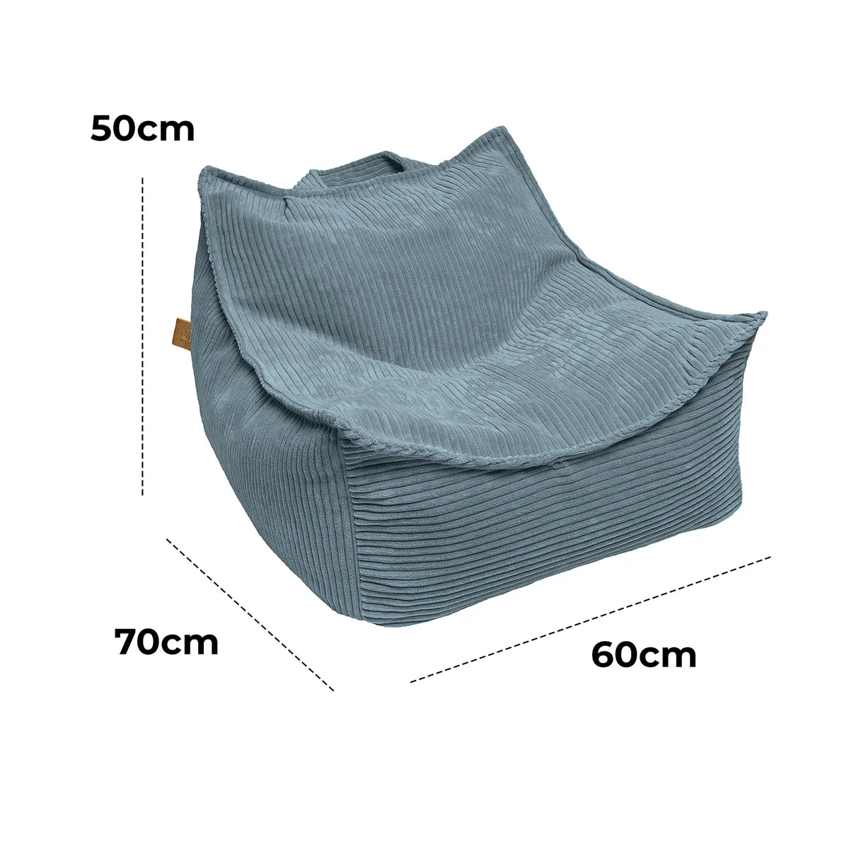 Pouf carré en velours Corduroy à larges côtes Aesthetic