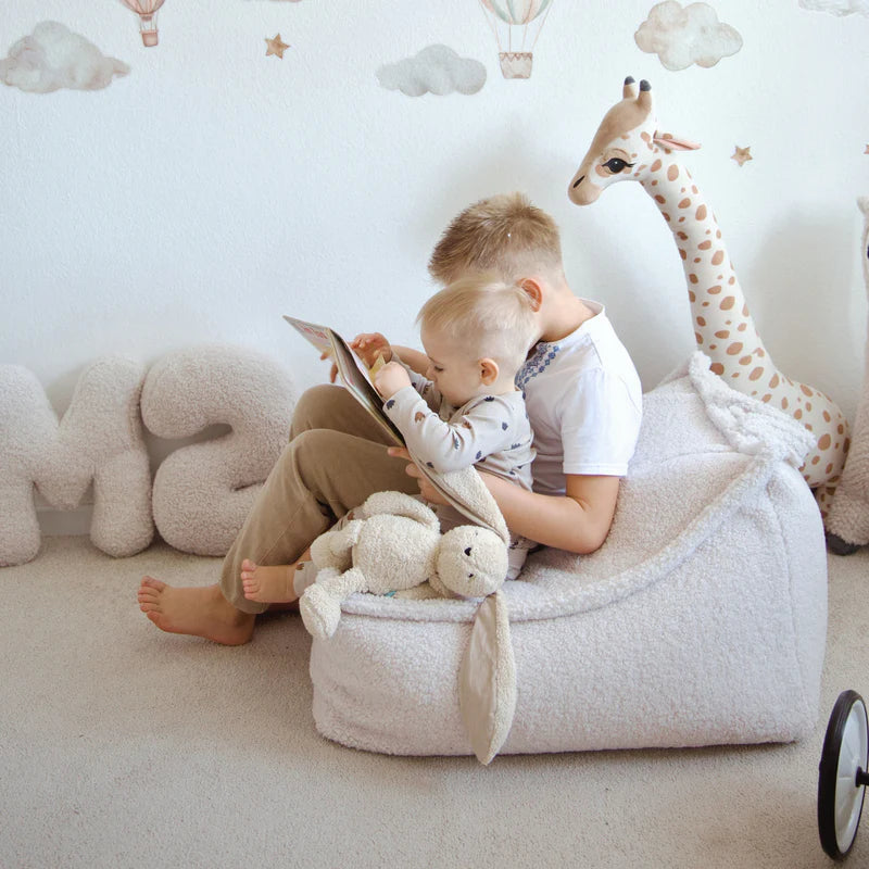 Pouf carré en peluche Bearly