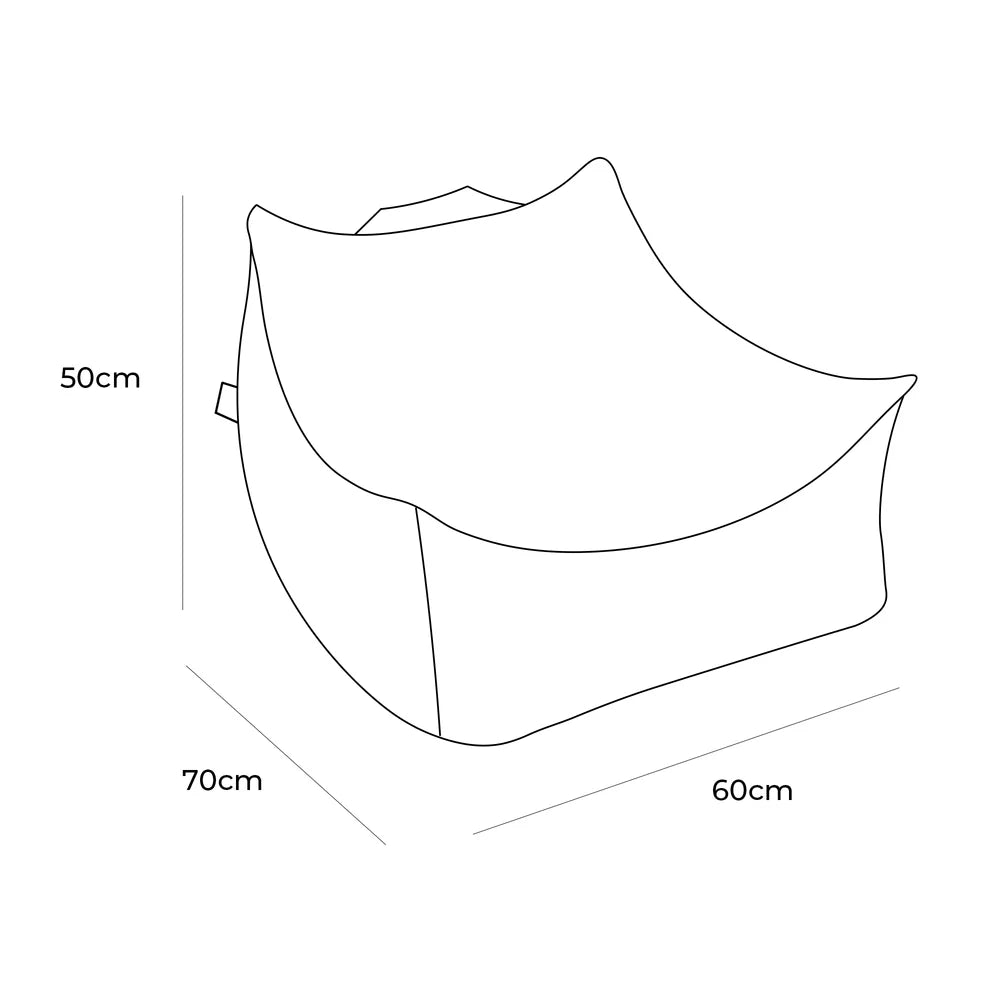 Pouf carré en bouclette