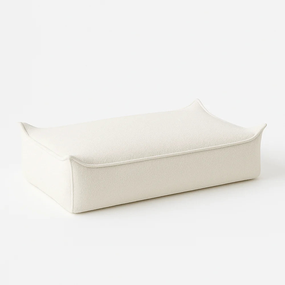 Coussin de sol rectangle en bouclette