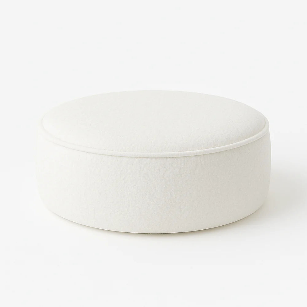 Coussin de sol rond en bouclette