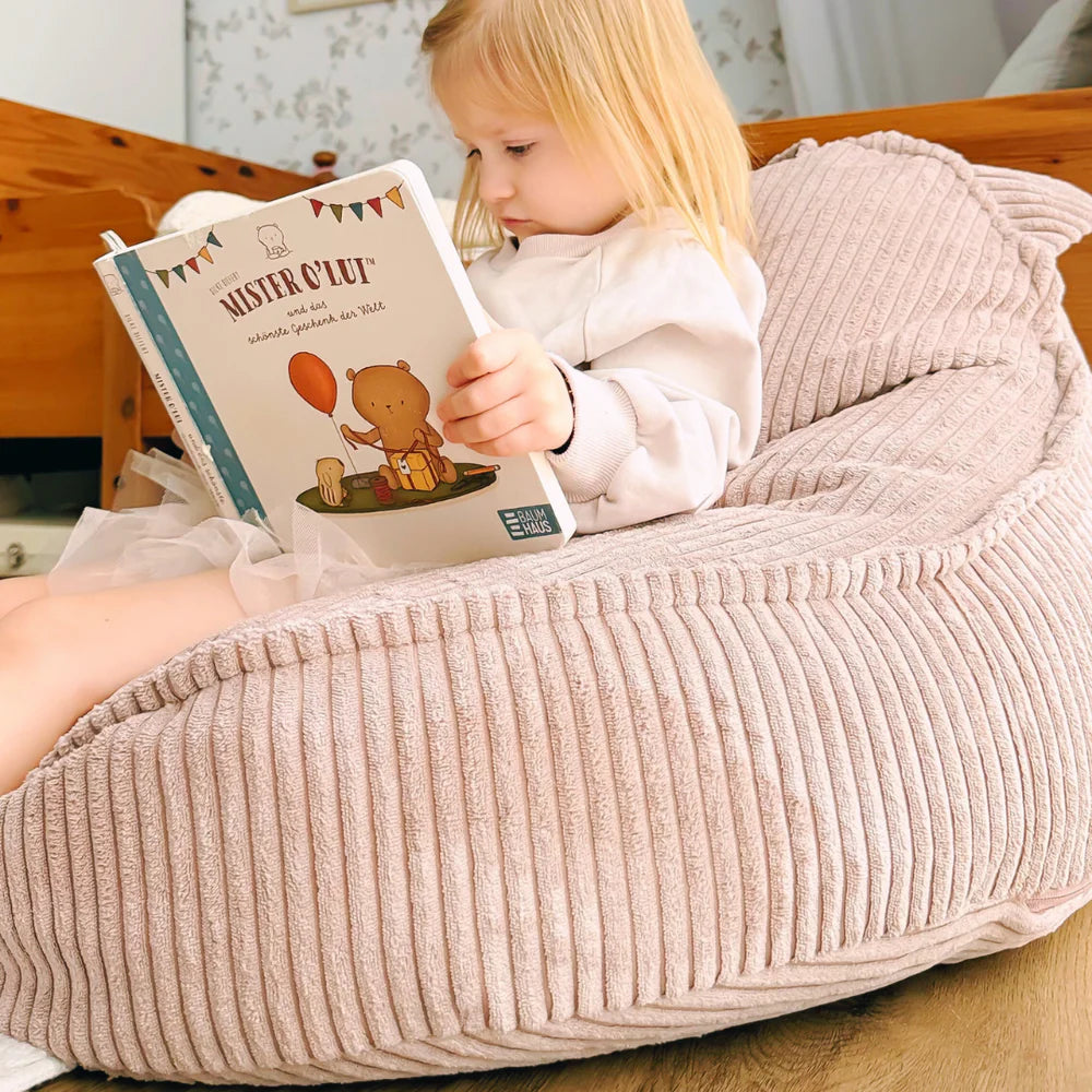 Pouf Ours en velours Corduroy à larges côtes Aesthetic
