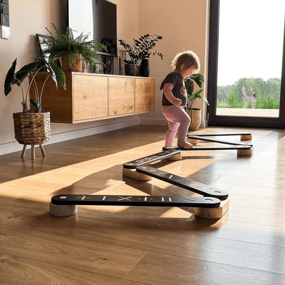 Poutre d'équilibre en bois | 4 à 6 éléments