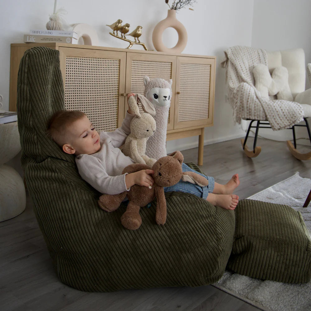 Pouf poire et pose pieds en velours Corduroy à larges côtes Aesthetic