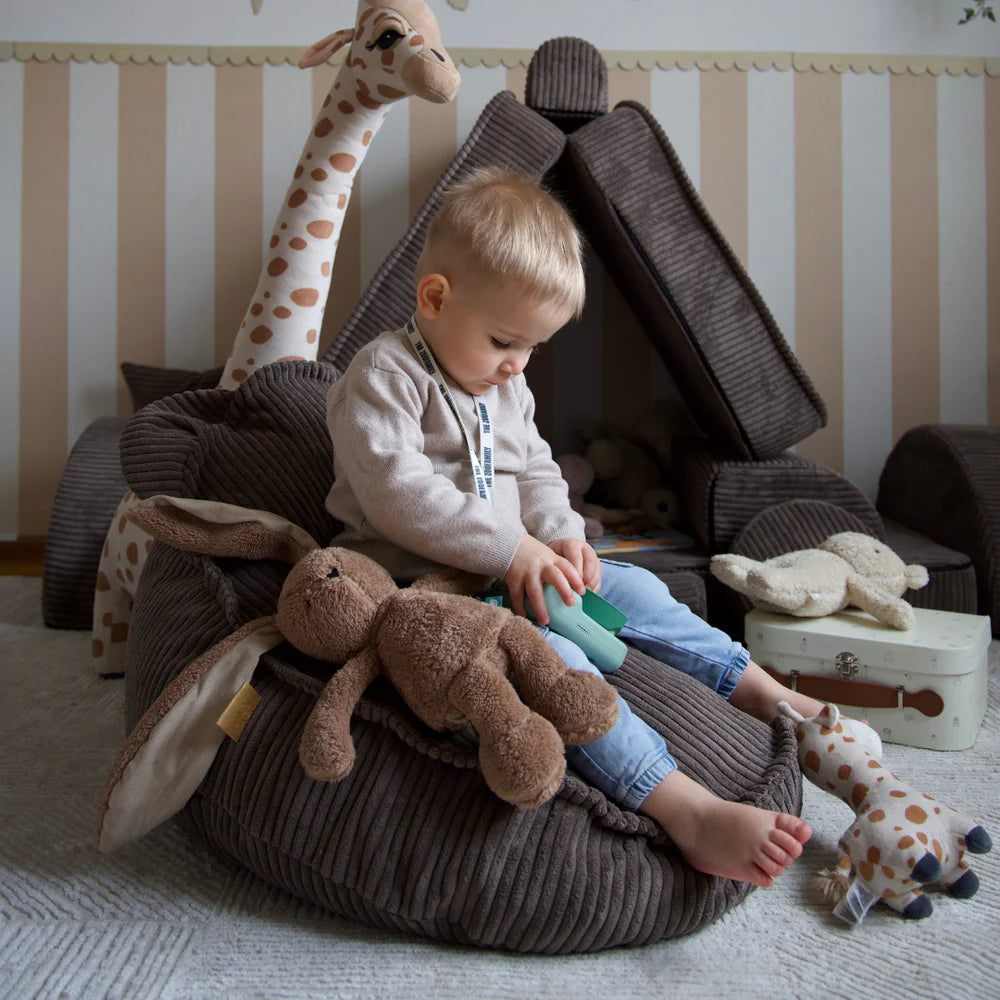 Pouf Ours en velours Corduroy à larges côtes Aesthetic