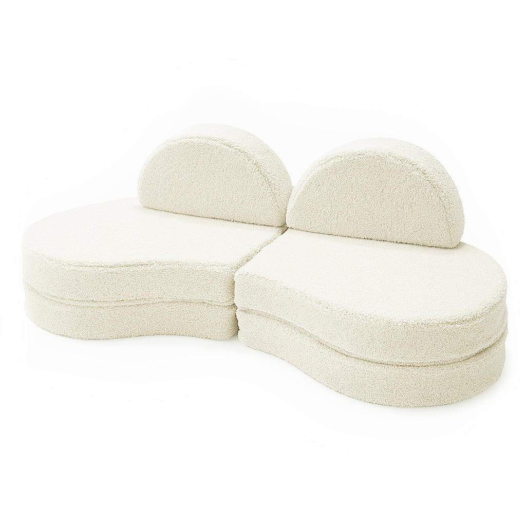 Canapé modulable Coccolo en peluche Bearly | 6 Pièces
