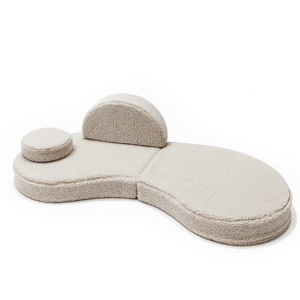 Canapé modulable Coccolo en peluche Bearly | 6 Pièces