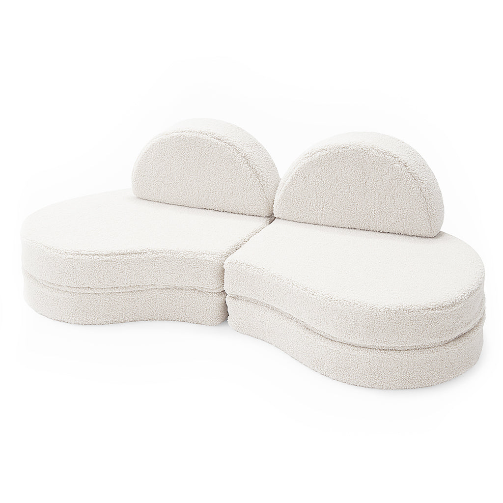 Canapé modulable Coccolo en peluche Bearly | 6 Pièces