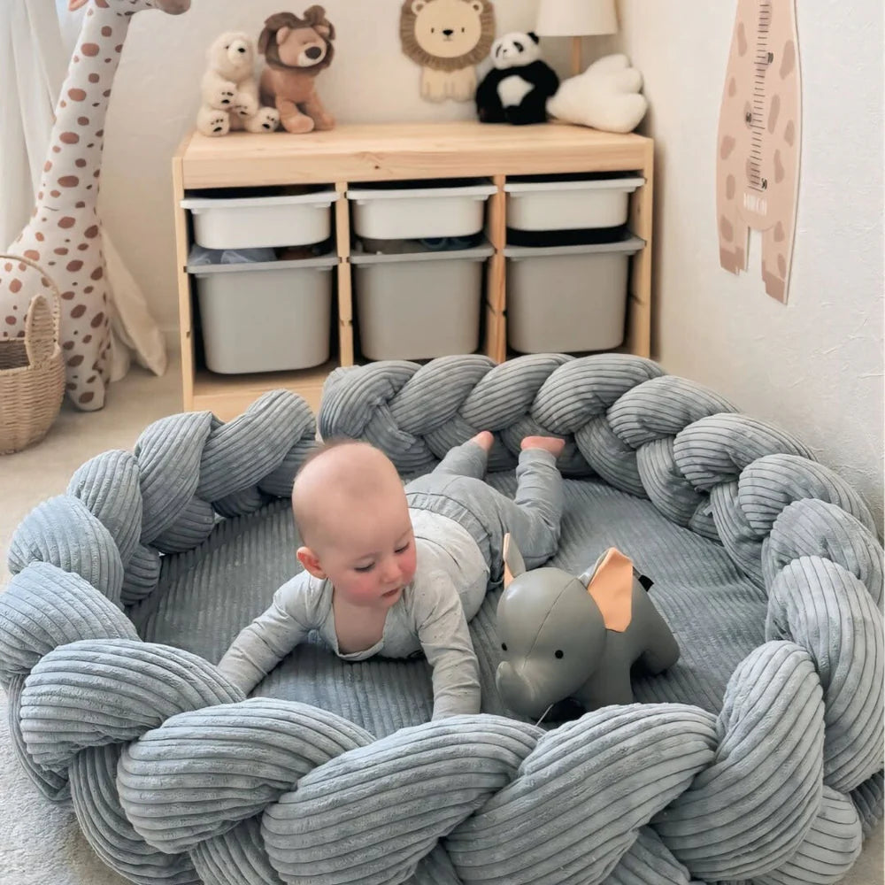 Tapis d'éveil cocon pour bébé en velours Corduroy à larges côtes Aesthetic