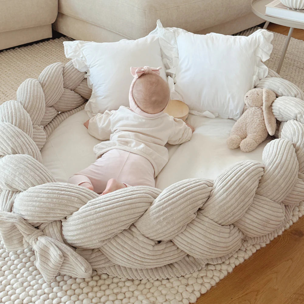 Tapis d'éveil cocon pour bébé en velours Corduroy à larges côtes Aesthetic