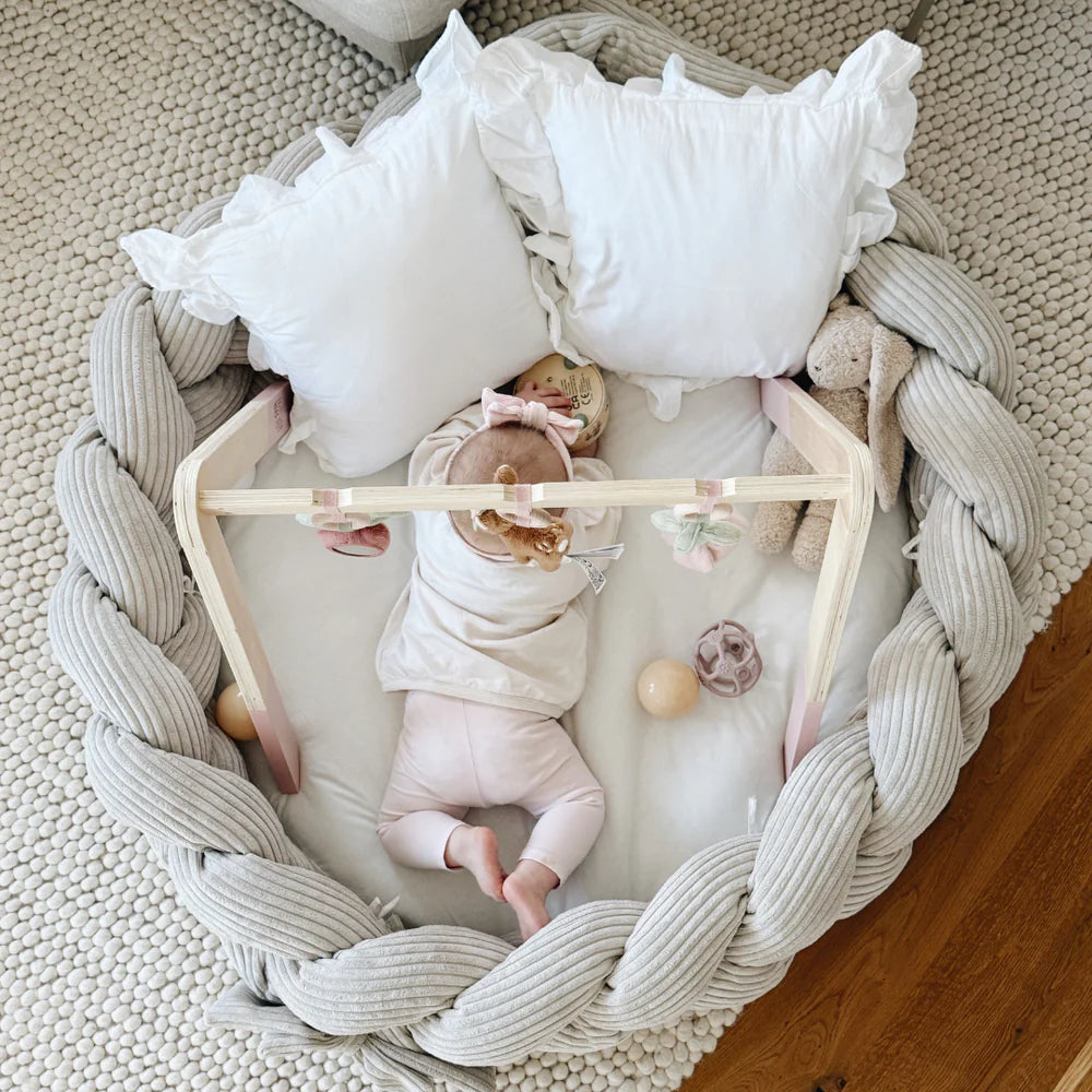 Tapis d'éveil cocon pour bébé en velours Corduroy à larges côtes Aesthetic