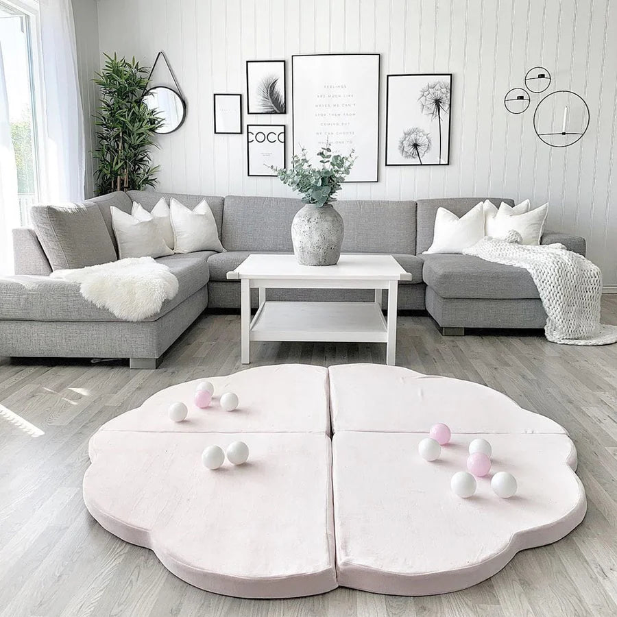 Tapis de jeu et d'éveil en velours | Nuage