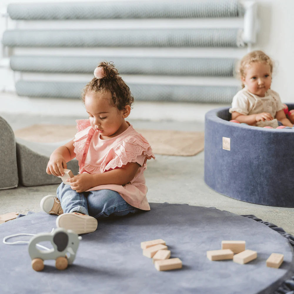 Tapis de jeu et d'éveil épais en velours | Rond