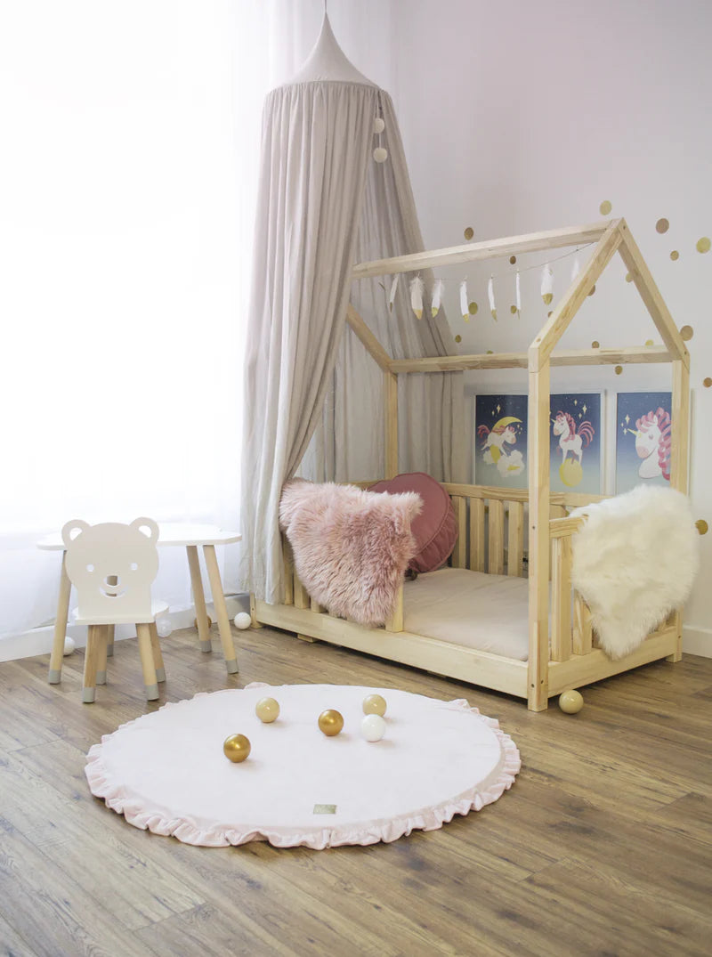 Tapis de jeu rond en velours