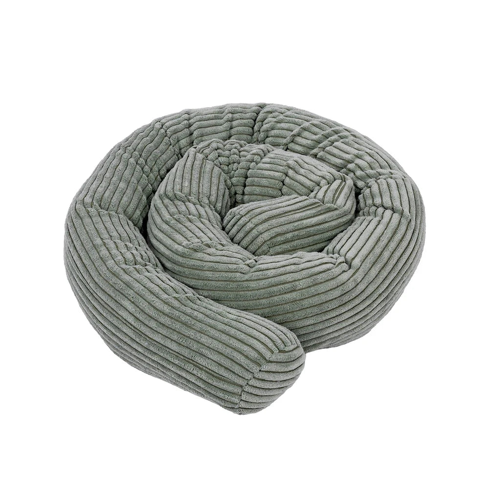 Tour de lit en velours Corduroy à larges côtes Aesthetic, 150 à 400cm - Traversin | 4 tailles