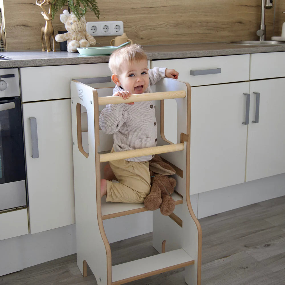 Tour d'observation Montessori ajustable en bois - Cloudy