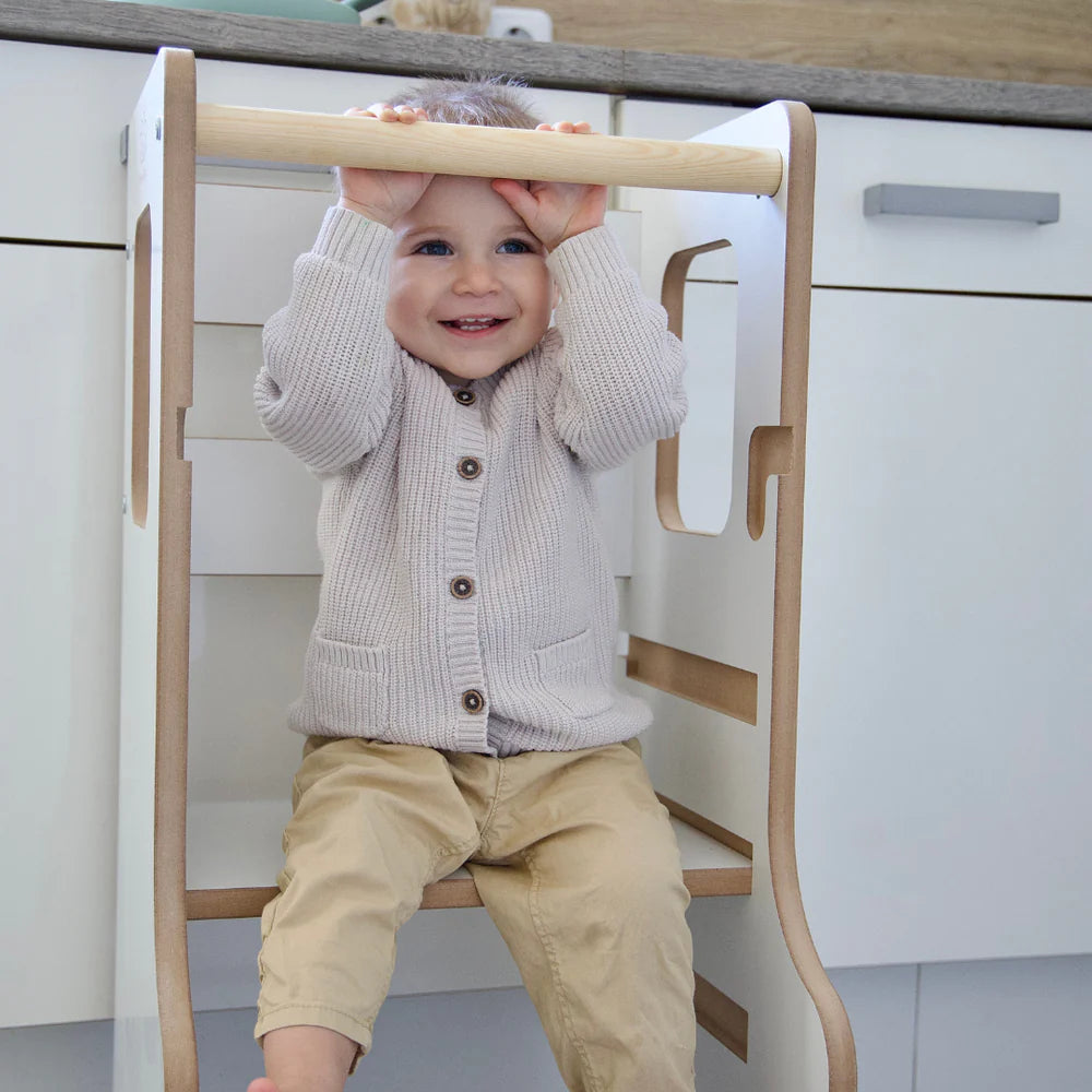 Tour d'observation Montessori ajustable en bois - Cloudy