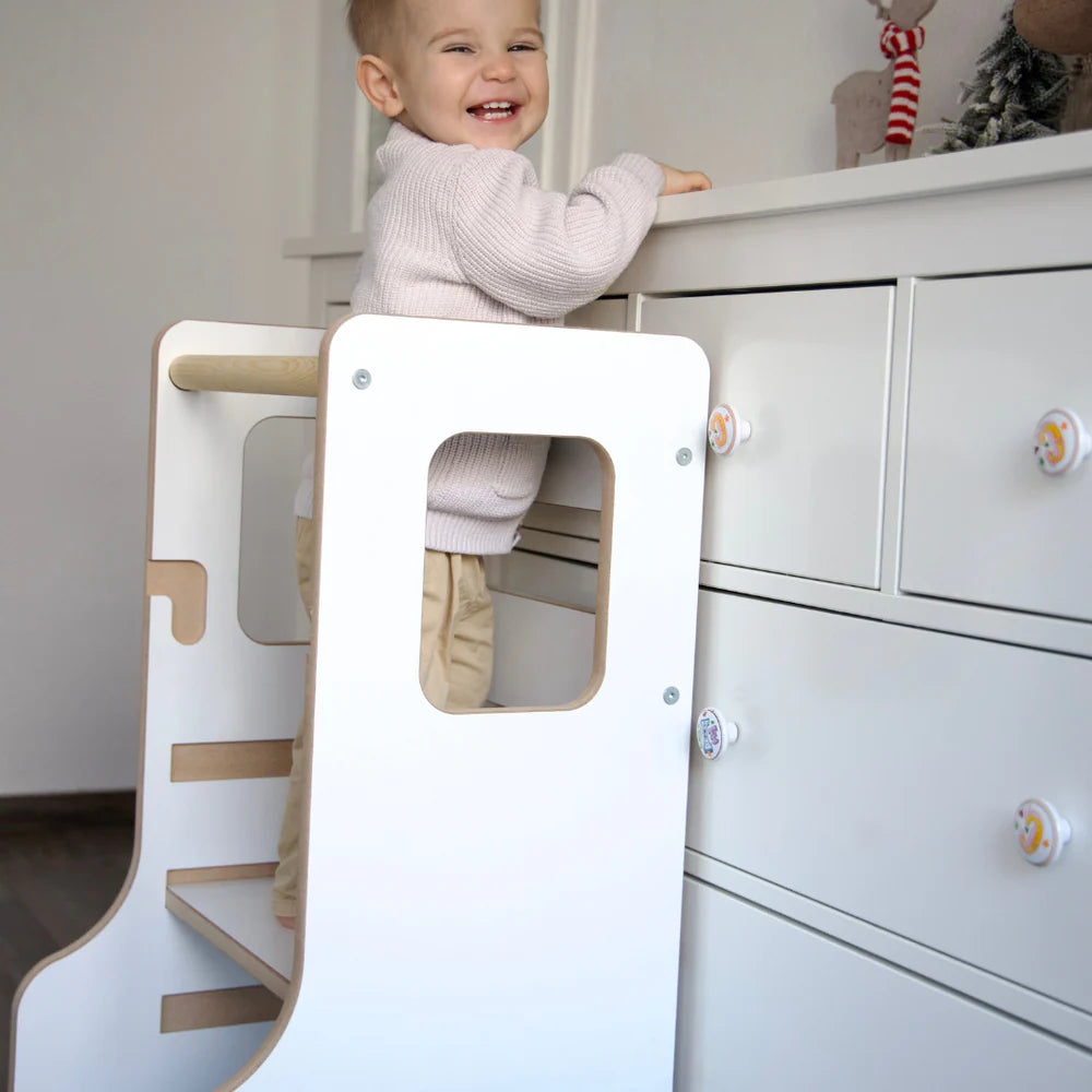 Tour d'observation Montessori ajustable en bois - Cloudy