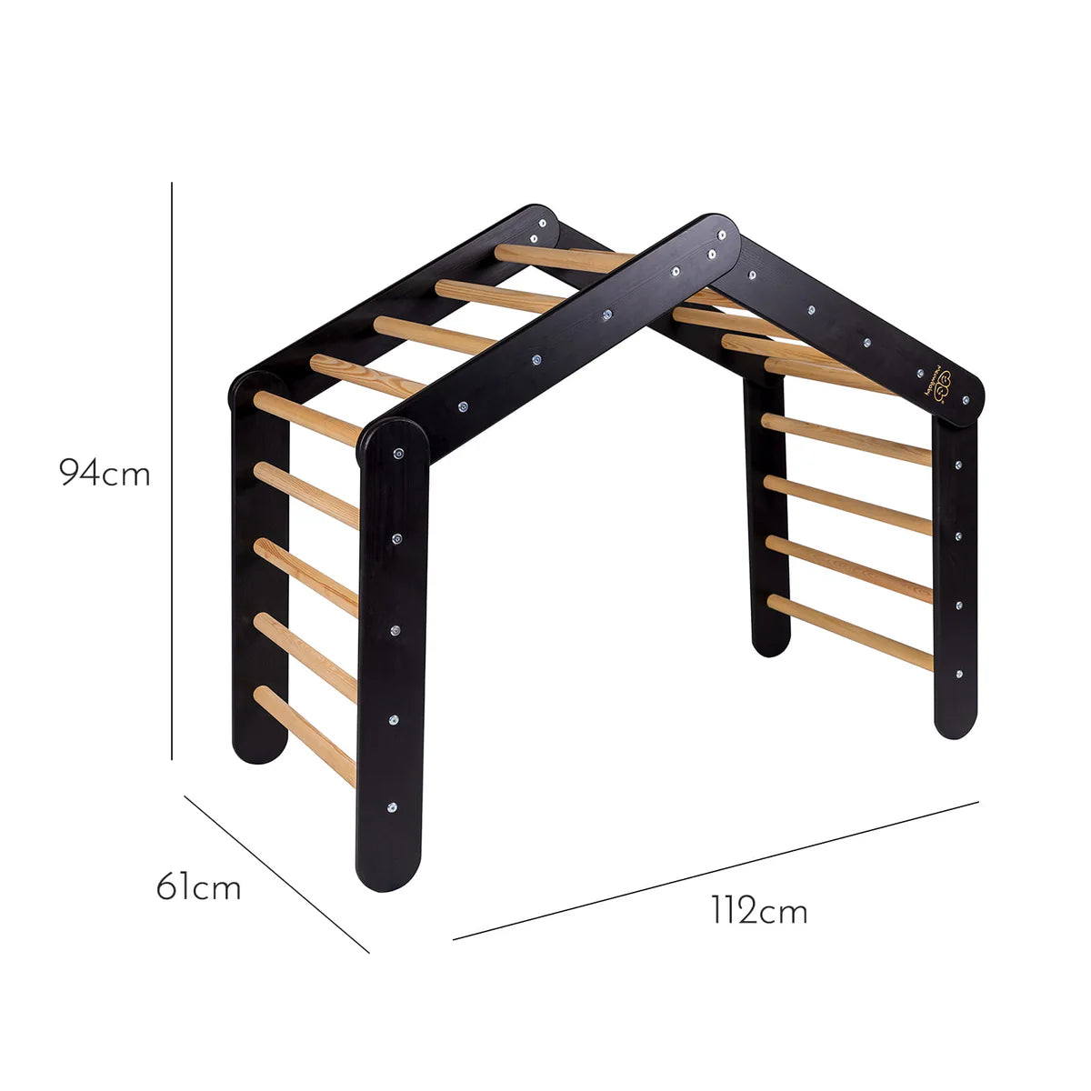 Triangle de Pikler XL ou double en bois, évolutif en cabane, avec option tente
