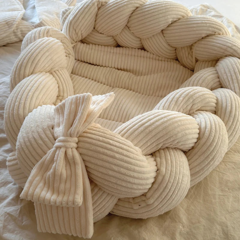 Cocon, réducteur de lit pour bébé en velours Corduroy à larges côtes Aesthetic