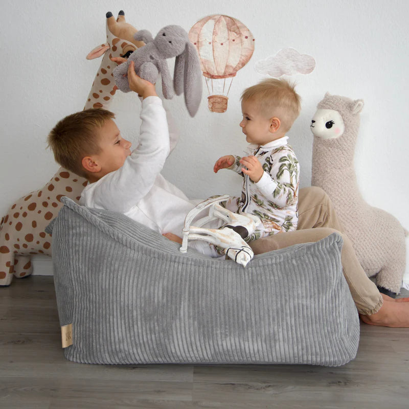 Pouf carré en velours Corduroy à larges côtes Aesthetic