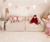 Canapé de jeu modulable Premium 160cm en velours Corduroy à larges côtes Aesthetic | 10 Pièces