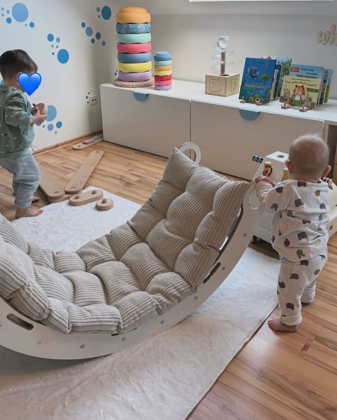 Arche d'équilibre et d'éveil / Rocker, avec option coussin - Blanc | Dream