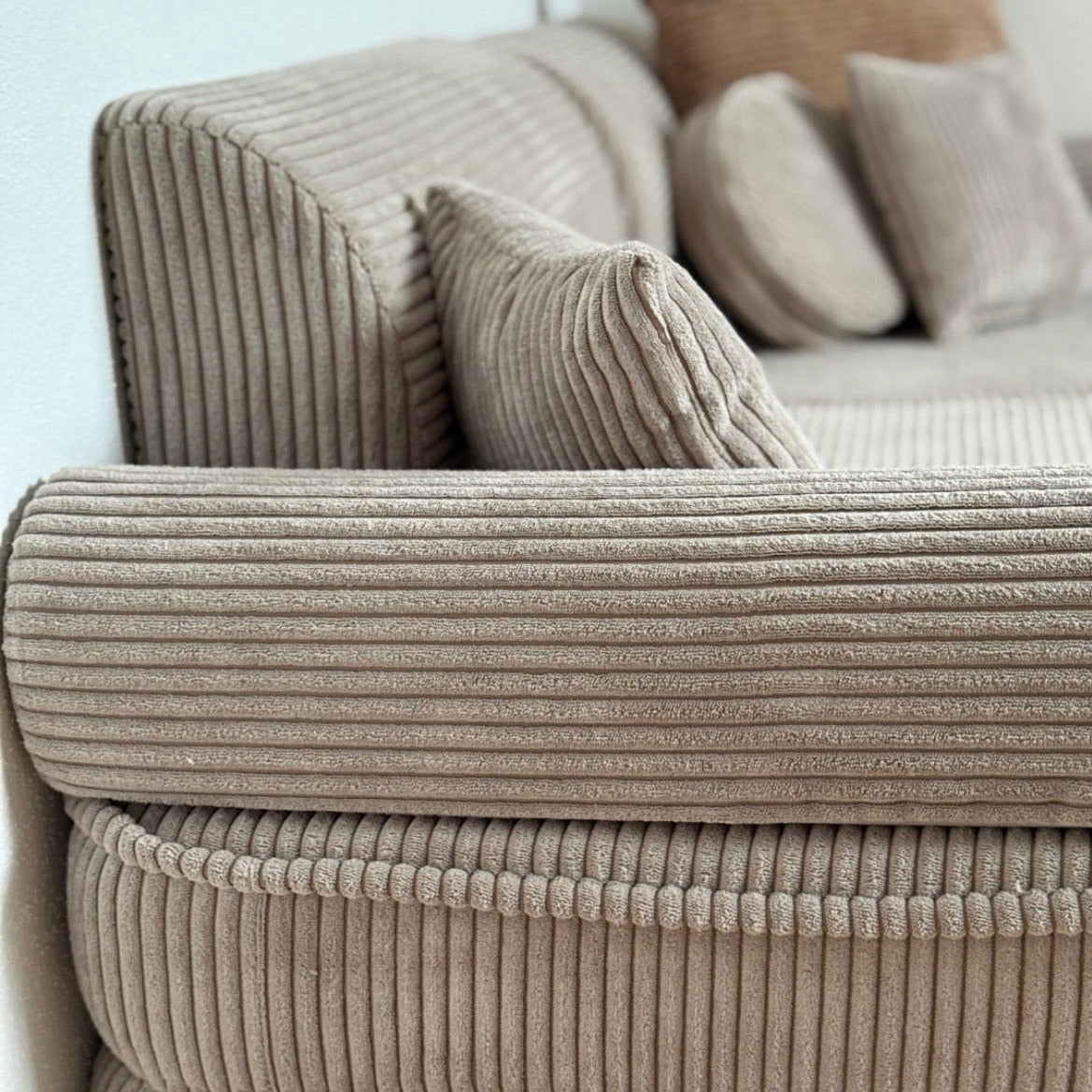 Repose-pieds / rocker pour canapé Premium 80cm en Corduroy à larges côtes Aesthetic