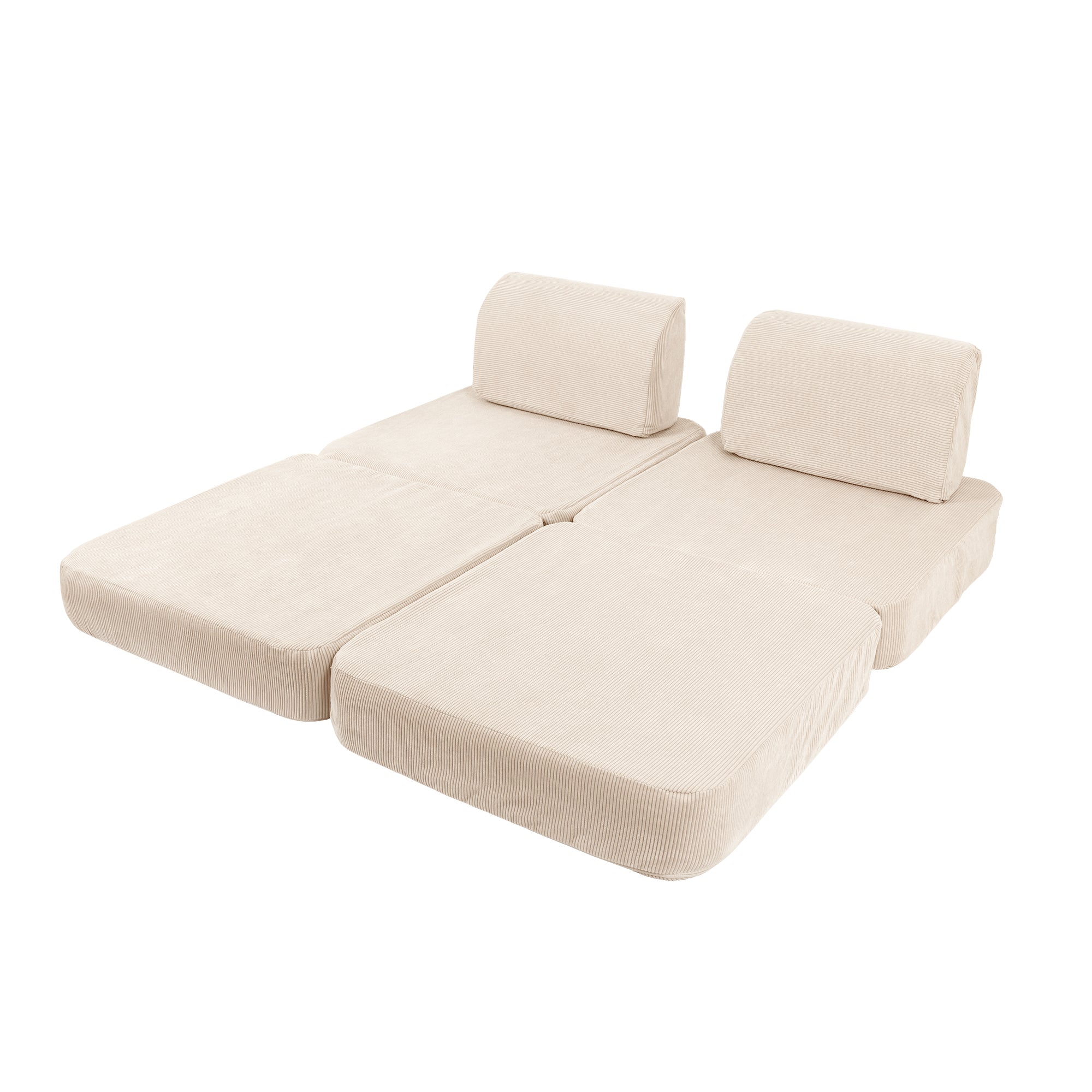 Canapé modulable Pocket en velours Corduroy à fines côtes Slimcord | 4 Pièces