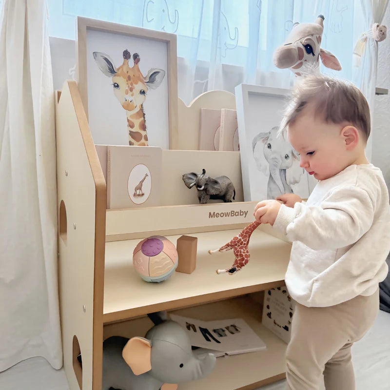 Bibliothèque Montessori avec étagère en bois - Cloudy
