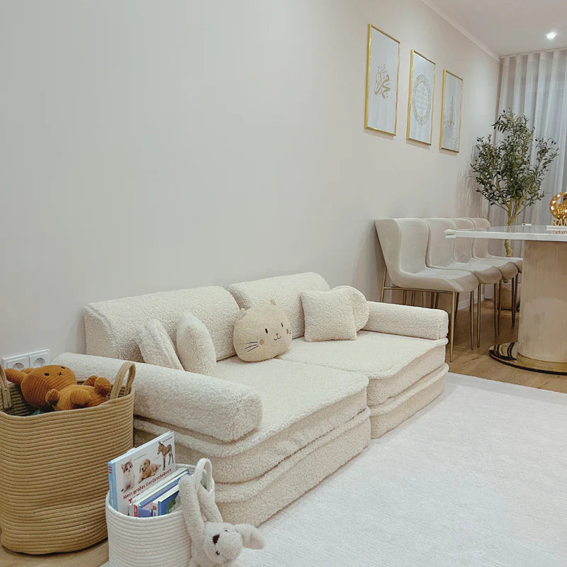 Canapé modulable Premium en peluche Bearly | 8 Pièces