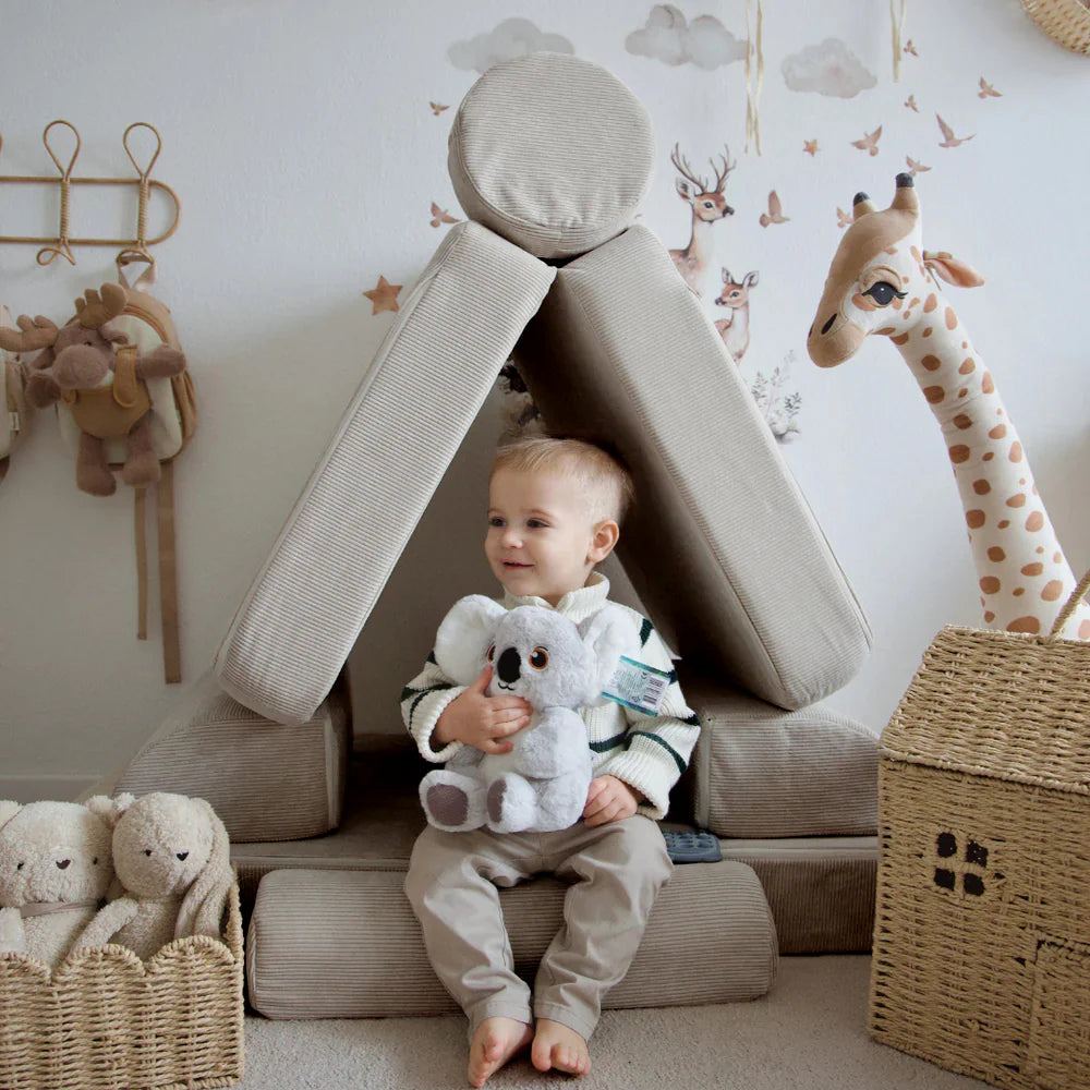 Canapé de jeu modulable Pocket 120cm en velours Corduroy à fines côtes Slimcord | 10 Pièces