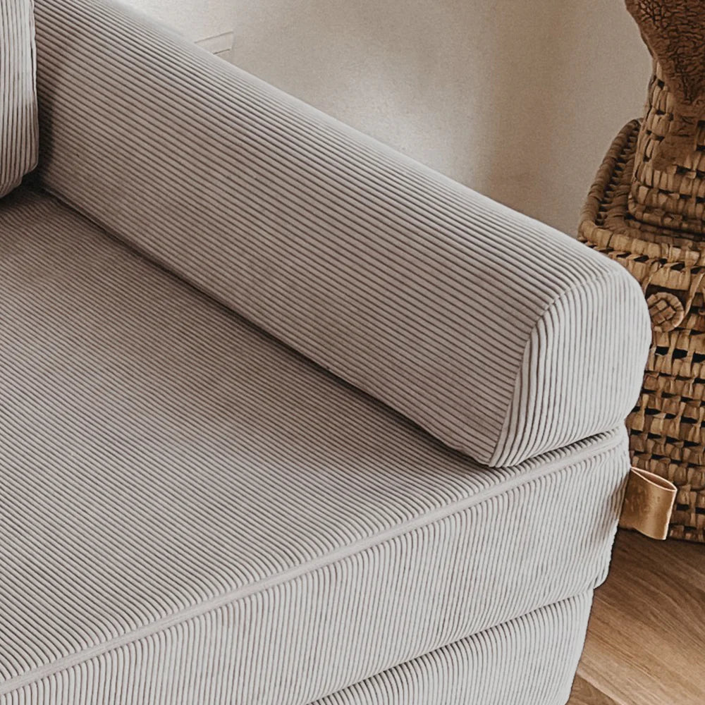 Canapé de jeu modulable Pocket 120cm en velours Corduroy à fines côtes Slimcord | 10 Pièces